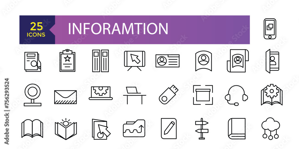 Inforamtion line icons related to data exchange, traffic, files, cloud, server. Outline Icons For Web and Mobile. Inforamtion line icons related to data exchange, traffic, files, cloud, server. Outline Icons For Web and Mobile.