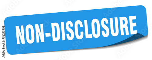non-disclosure sticker. non-disclosure label