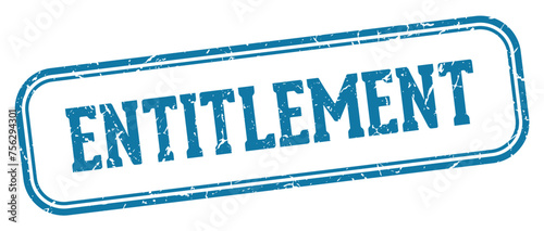 entitlement stamp. entitlement rectangular stamp on white background
