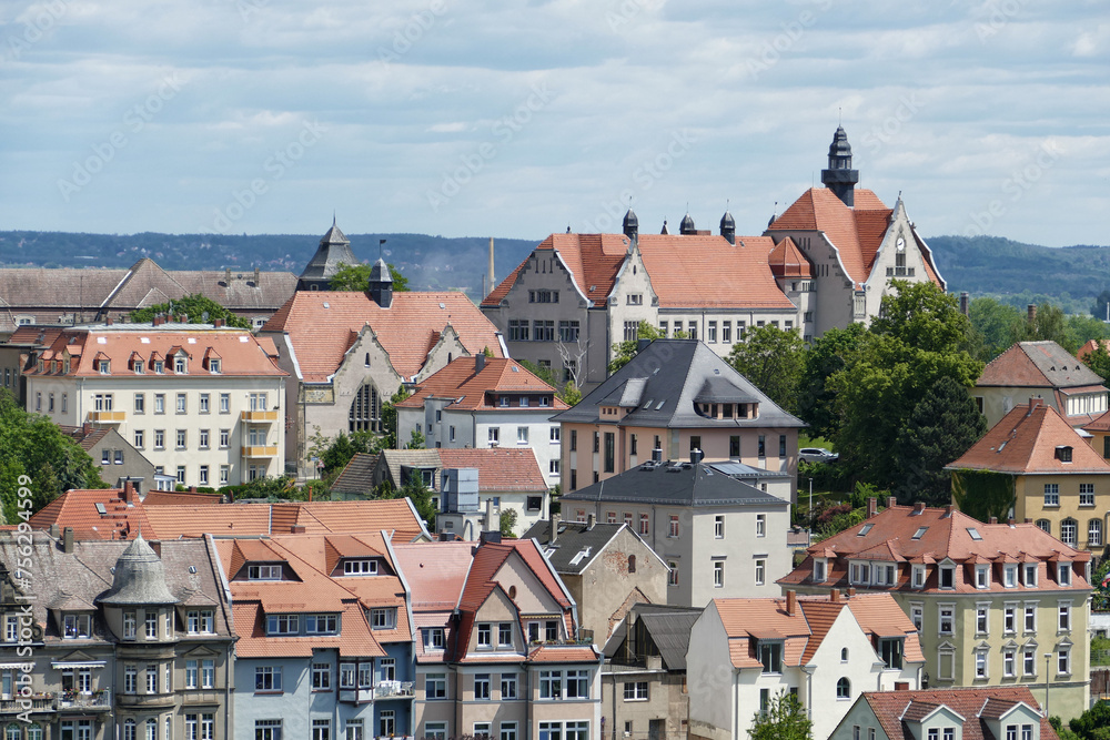 Panoramic view of Meissen old town