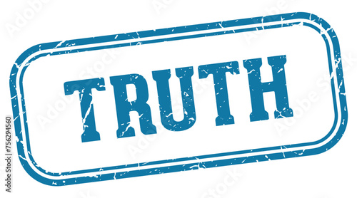truth stamp. truth rectangular stamp on white background
