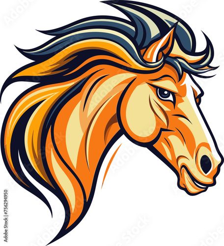 Noble Equestrian Mascot Vector Illustration