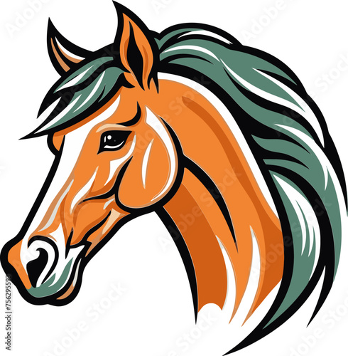 Heroic Horse Mascot Vector Graphic