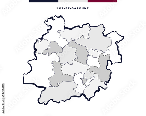 Cantons du Lot et Garonne - Département France