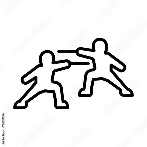 Fencing line icon