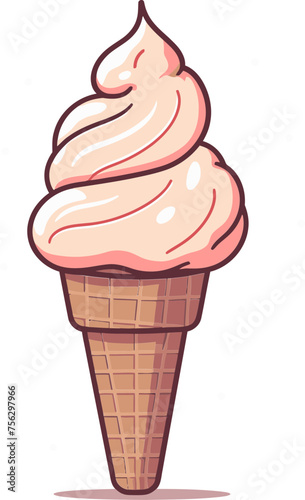 Surreal Ice Cream Wonderland Vector Illustration for Whimsical Designs
