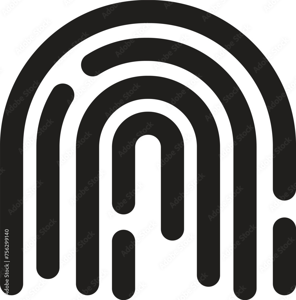 Fingerprint vector icon on white background Fingerprint vector icon on white background