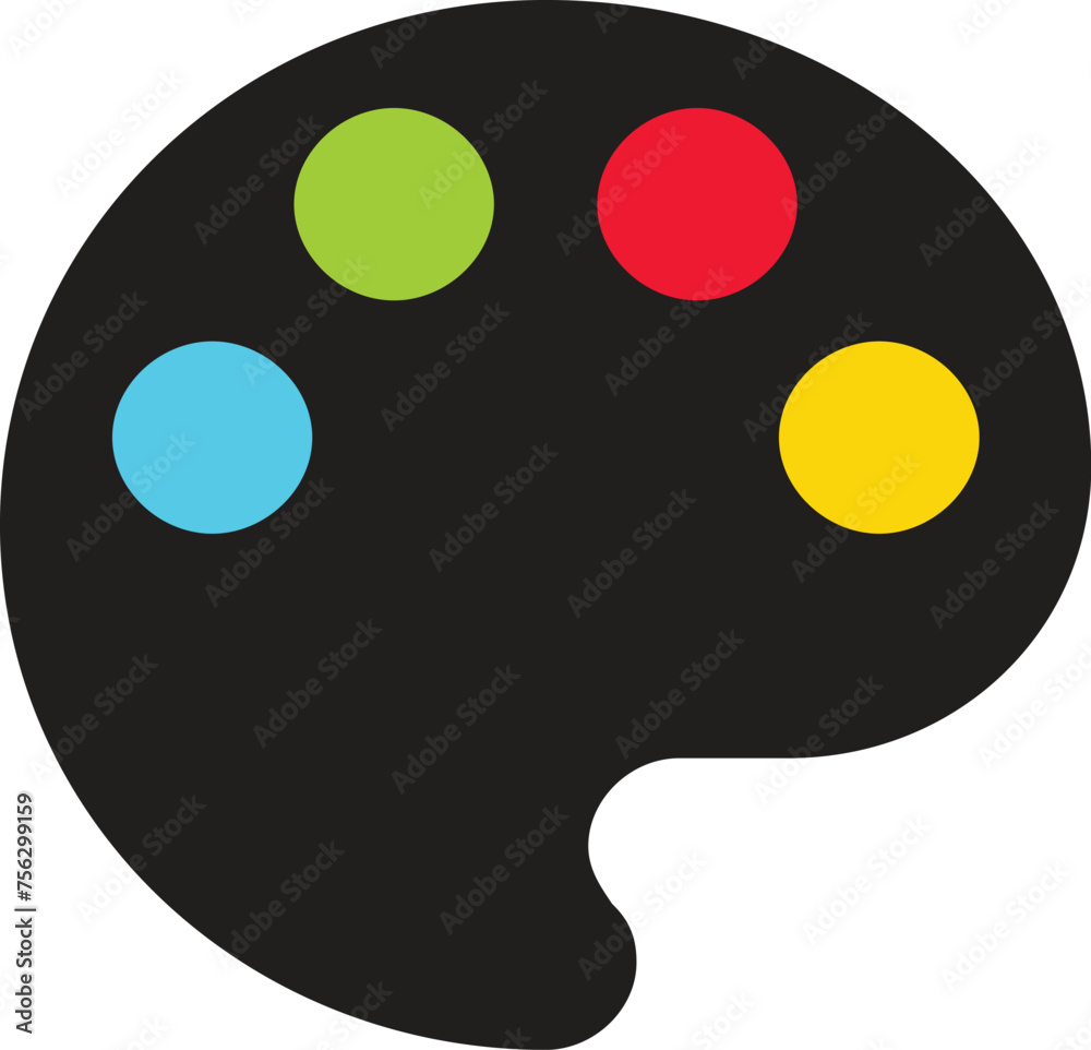 Fototapeta premium Brush, Color palate icon. vector EPS 10.