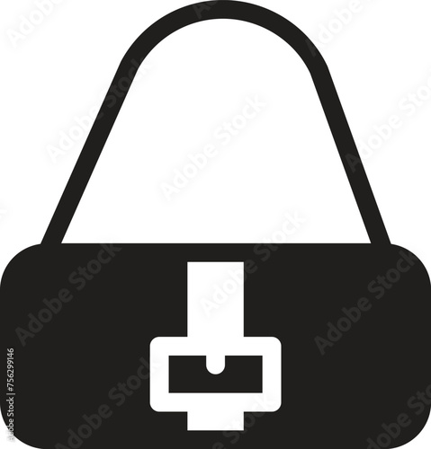 vanity bag vector on white background.