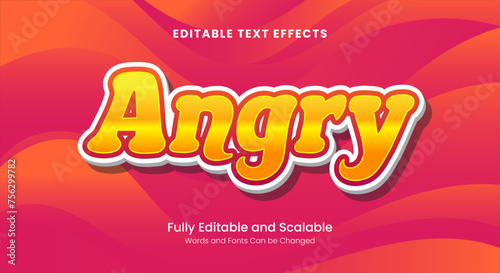 Angry editable text effect