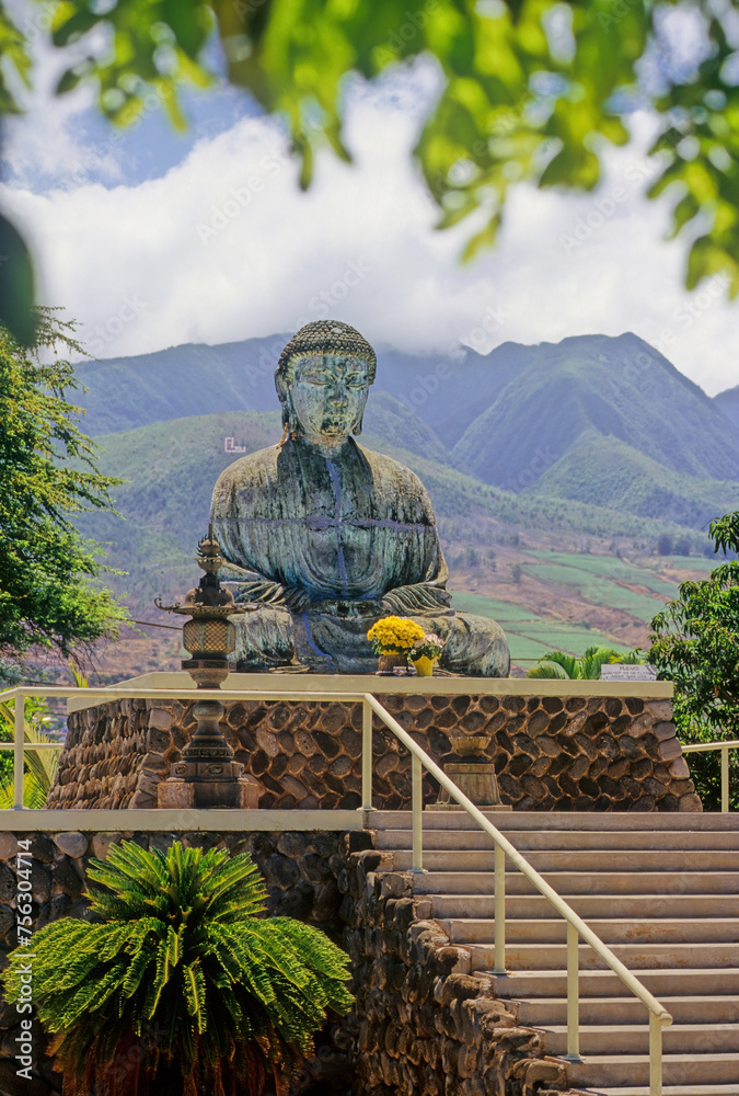 Obraz premium Lahaina Jodo Mission Buddhist Cultural Park