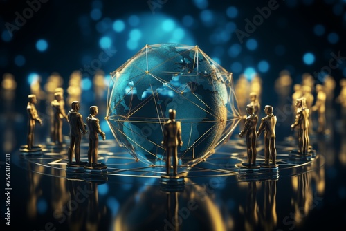 Global business structure of networking. Analysis and data exchange customer connection, HR recruitment and global outsourcing, Customer service, Teamwork, Strategy photo