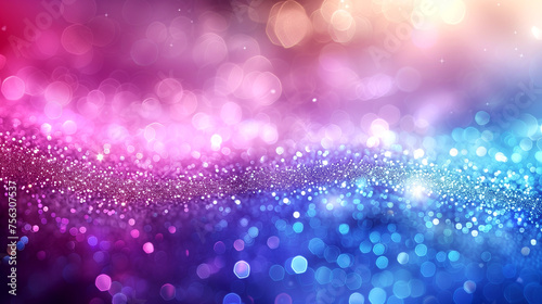 Purple glitter background. Elegant abstract background with bokeh defocused lights.