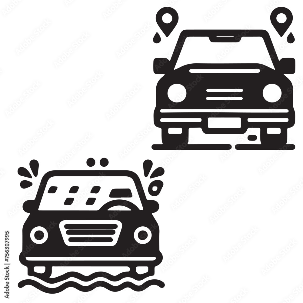 car vactor images -silhoutte of car Transportation car images - Silhouette of car	