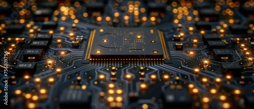 The circuit board background