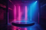 Neon Dance Floor A Glowing Experience for the Monthly Event Generative AI