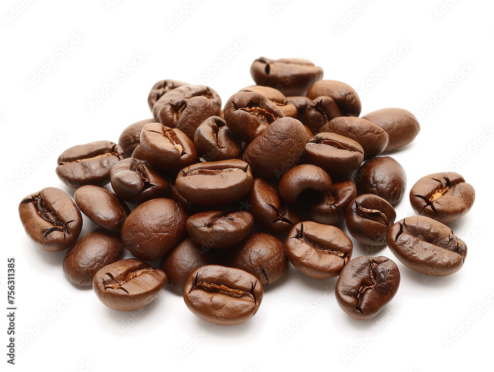 coffee beans on white background coffee beans on white background