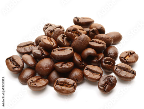 coffee beans on white background