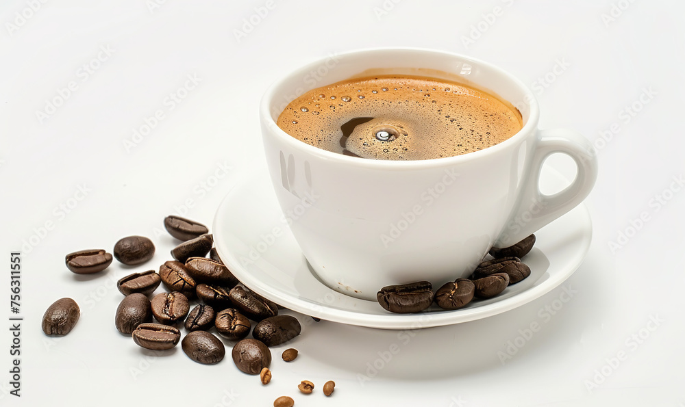 Obraz premium cup of coffee A medium roast blend of Arabica and Robusta, created specifically for breakfast
