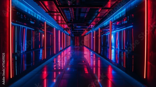Neon-Lit Walkway A Glowing Tunnel for the Trendy and Tech-Savvy Generative AI © Bipul Kumar