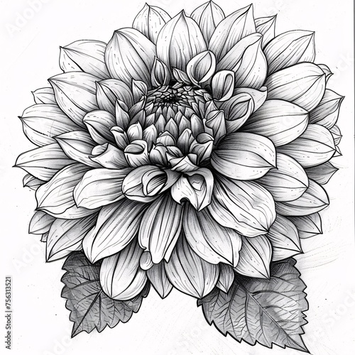 Flower Power A Flower-Inspired Tattoo Design Generative AI photo