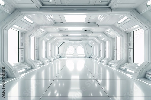 The Future is White A Futuristic Space Station Generative AI