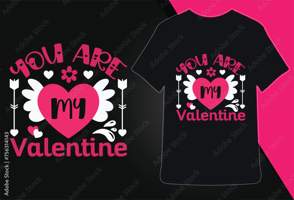 Valentine's day t-Shirt Design vector, T shirt design for happy valentine's day template, print, t shirt mockup Valentine's day t-Shirt Design vector, T shirt design for happy valentine's day template, print, t shirt mockup
