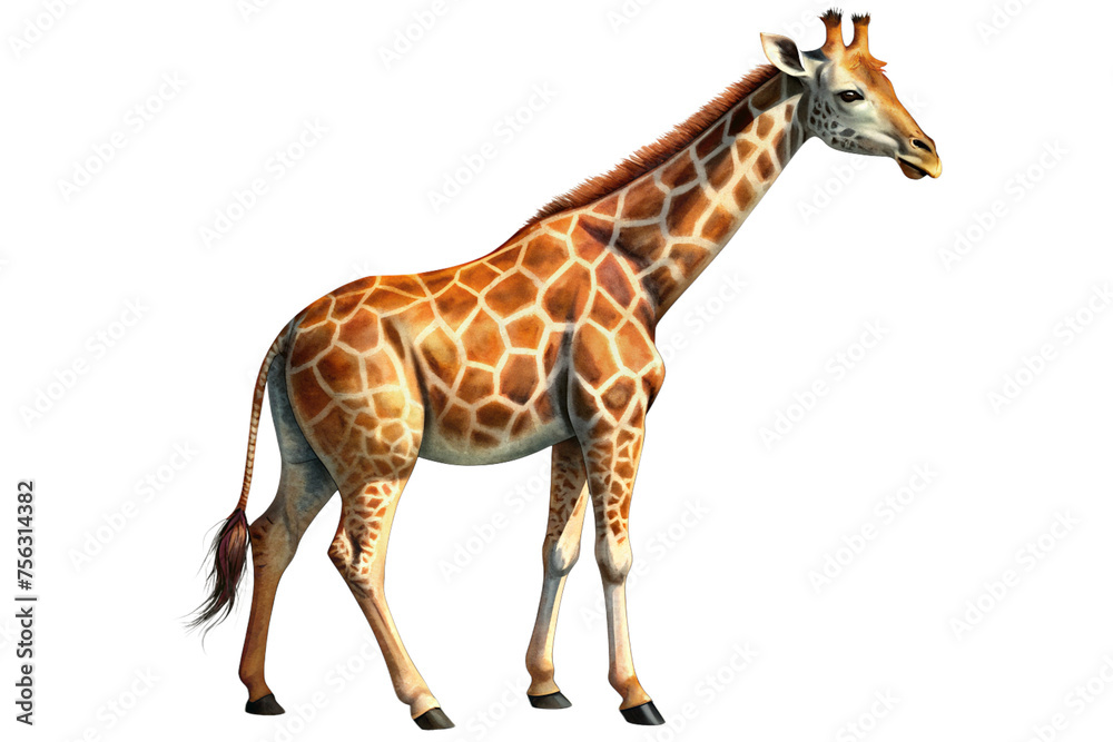 Naklejka premium giraffe on a transparent background