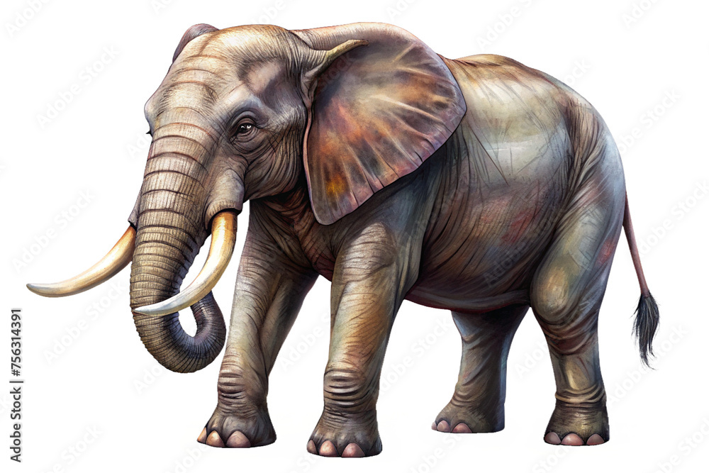 Fototapeta premium elephant on a transparent background