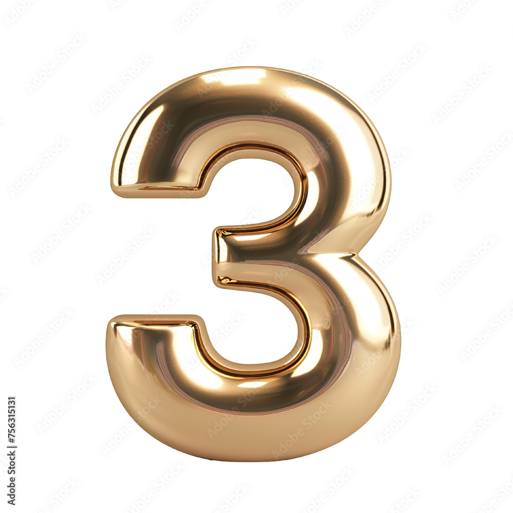 3d Royal Gold number 3d Royal Gold number