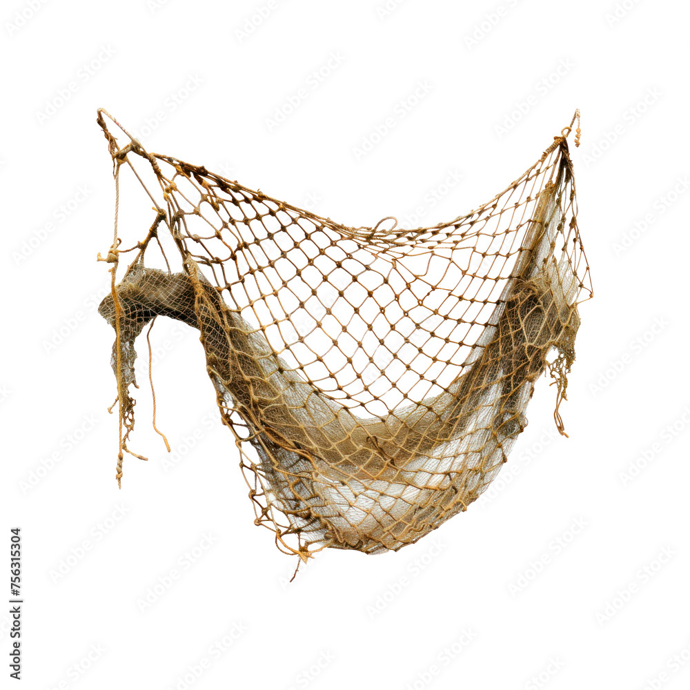 Obraz premium Fishing net. Isolated on transparent background.