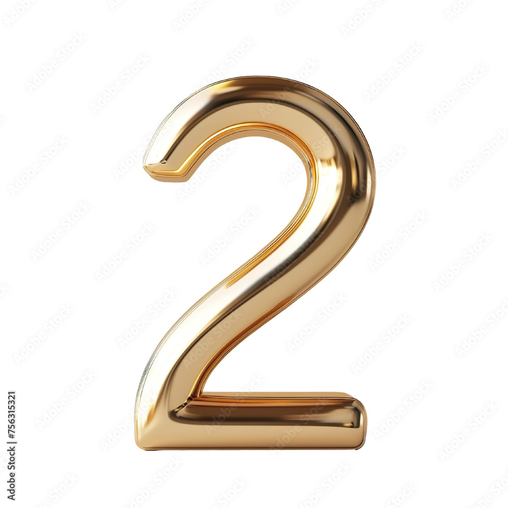 3d Royal Gold number 3d Royal Gold number
