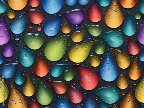 colored drops seamless pattern photo