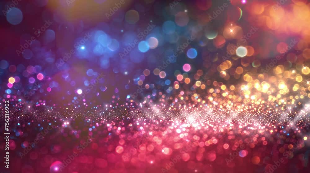 Dazzling video animation of sparkling glitter, featuring intricate patterns and a spectrum of hues Dazzling video animation of sparkling glitter, featuring intricate patterns and a spectrum of hues