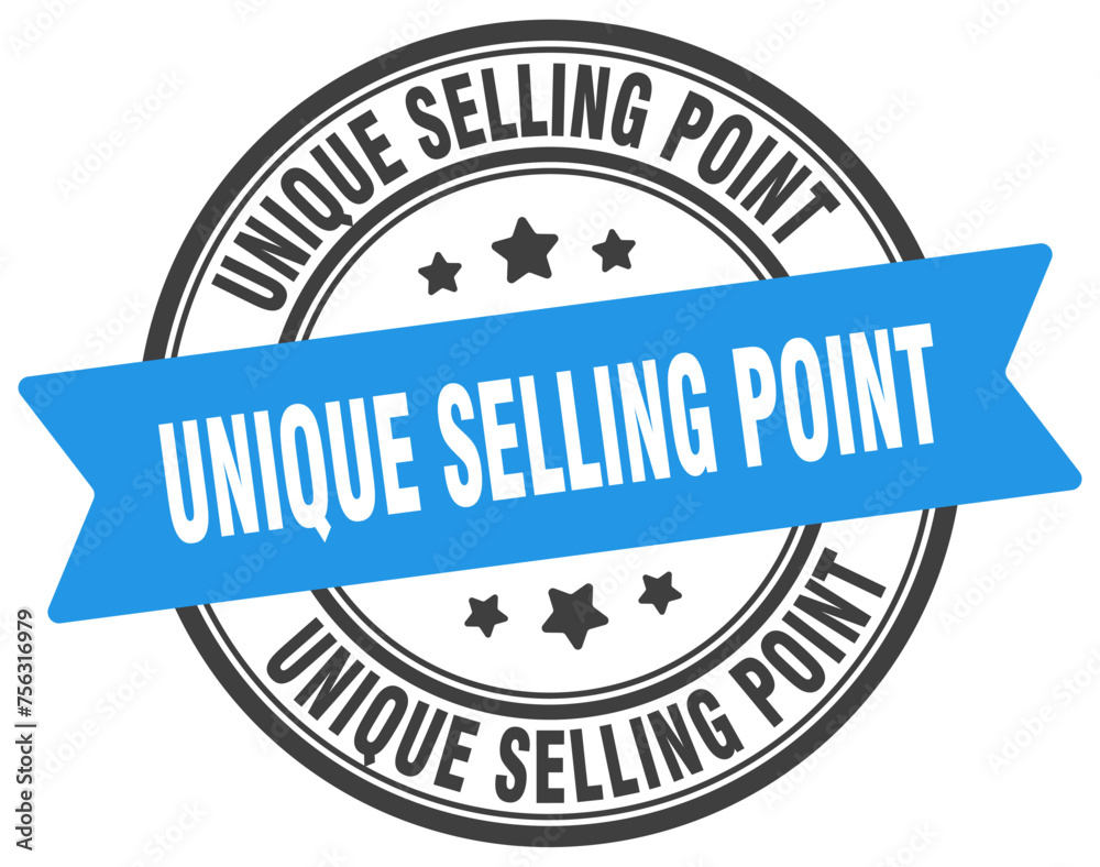 Fototapeta premium unique selling point stamp. unique selling point label on transparent background. round sign