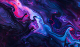 purple, blue, pink abstract colorful psychedelic organic liquid paint ink marble texture background design, Generative AI 