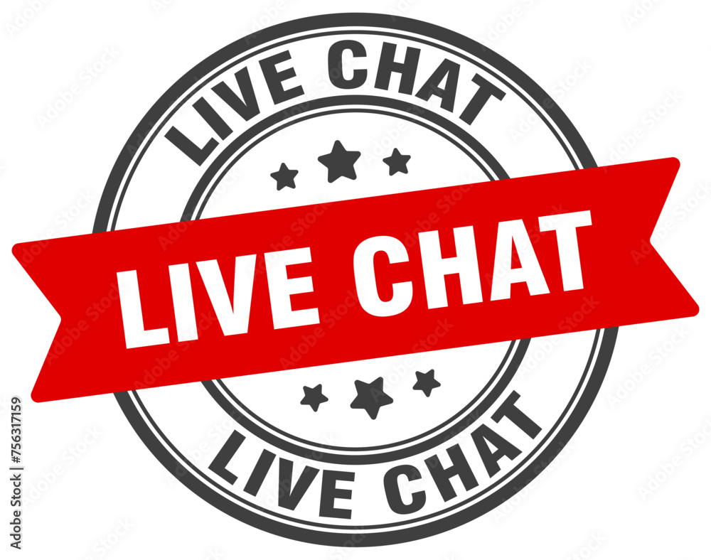 live chat stamp. live chat label on transparent background. round sign live chat stamp. live chat label on transparent background. round sign