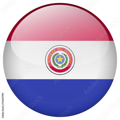 Free Download Paraguay flag button. - GFXLoad
