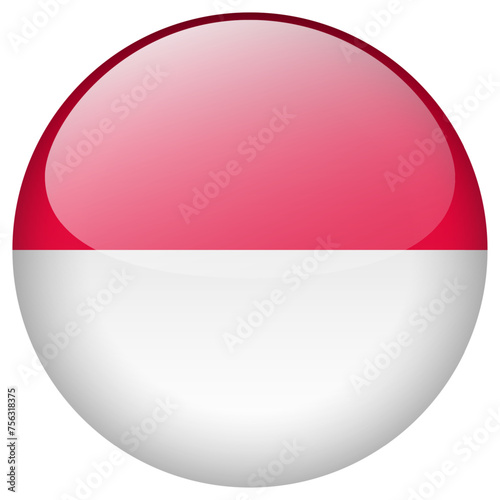 Free Download Monaco flag button. - GFXLoad