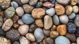 an abstract nature background featuring pebbles, showcasing the intricate texture and beauty of stones in their natural setting. SEAMLESS PATTERN