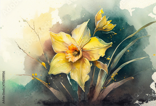 watercolor painting of flowers