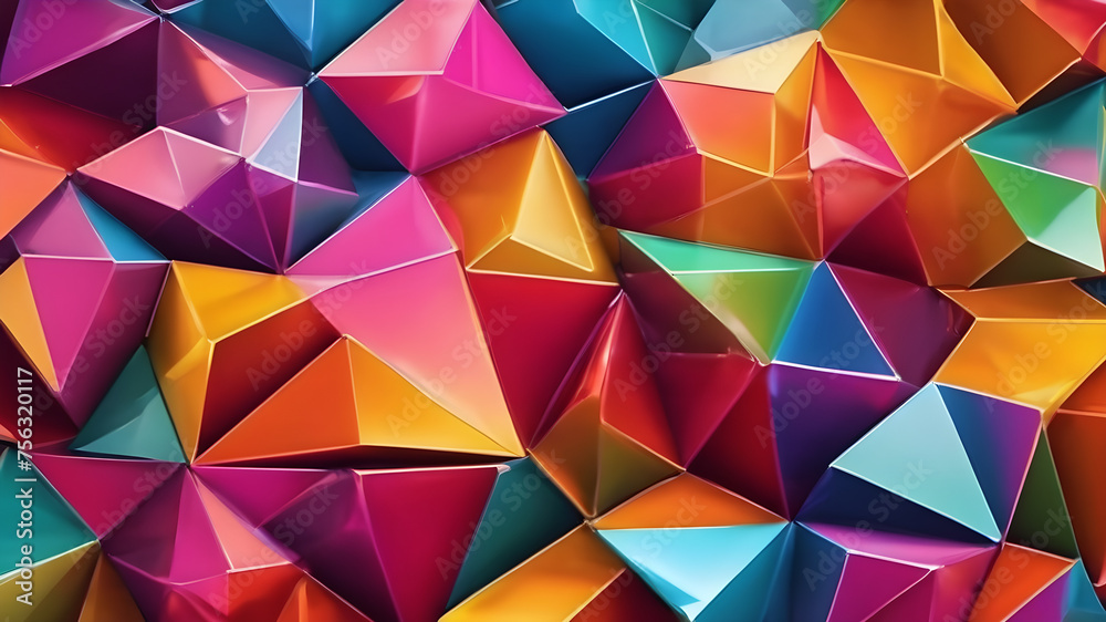 Obraz premium abstract colored seamless pattern geometric shapes