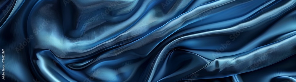 Obraz premium Abstract background with blue silk