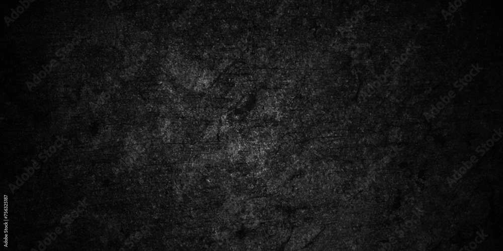 Abstract design with textured black stone wall background. Modern and geometric design with grunge texture, elegant luxury backdrop painting paper texture design .Dark wall texture background space	