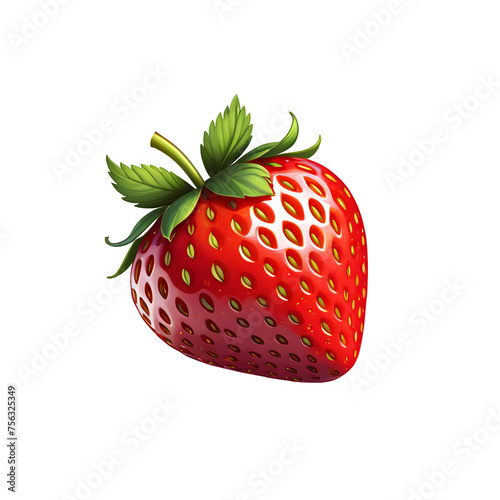 Fresh red strawberry clipart 