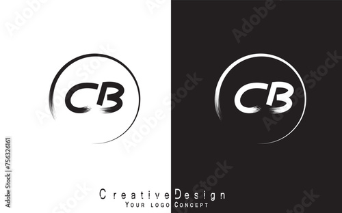 CB letter logo design template vector