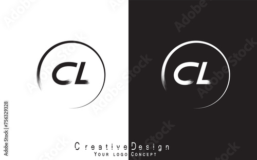 CL letter logo design template vector