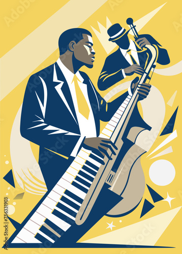Vintage jazz poster