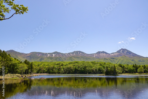 初夏の知床五湖と知床連山 © 温子 河口
