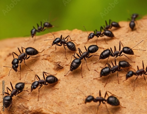 Ants in Formation Tiny Trailblazers on Sandy Ground,"Marching Ants: Group of Ants Walking in a Line on Sand."  © Maaz